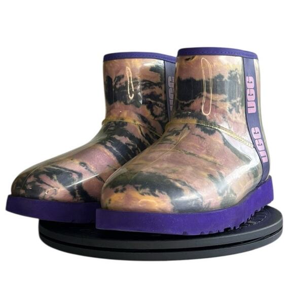 ***SOLD*** UGG Classic Clear Mini Marble Lined Winter Snow Boot Size 8 - Picture 2 of 6